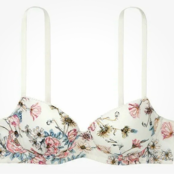 VICTORIA'S SECRET
DREAM ANGELS LIGHTLY LINED FLORAL DEMI BRA - Picture 6 of 8